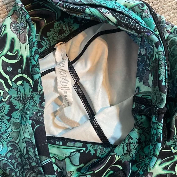 Lululemon Fast & Free 7/8 Tight II 25” Nulux Memoir Multi Green sz6 - Picture 5 of 9